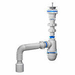 Сифон для мойки Ани 1 с гибкой трубой 40х50мм 1/2"х40мм