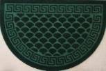 Коврик влаговпитывающий, 40*60 см. "Чешуйки" полукруг зелёный