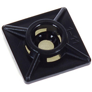 лощадка под хомут 27х27 мм нейлон чёрная самоклеящаяся 20 шт/пакет