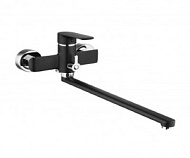 A2282-7 Смеситель универсальный Fashun, черный, с аксессуарами, длинный излив