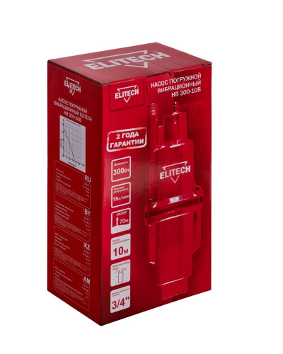 Насос погружной вибрационный ELITECH HB 300-10B