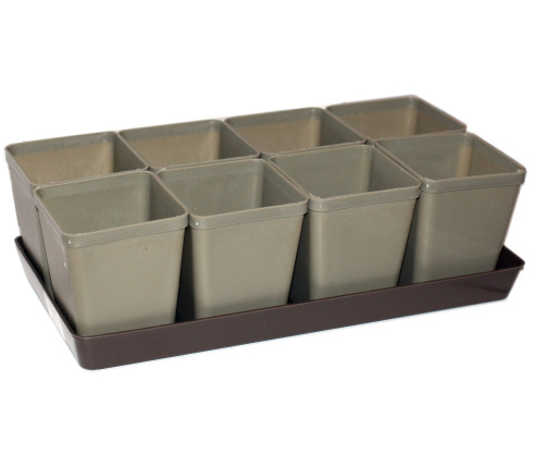 Ящик для рассады Квадро 8 шт, 0,6 л