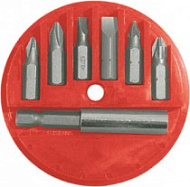 57621 Биты FIT 25мм, CrV, набор 6шт+адаптор