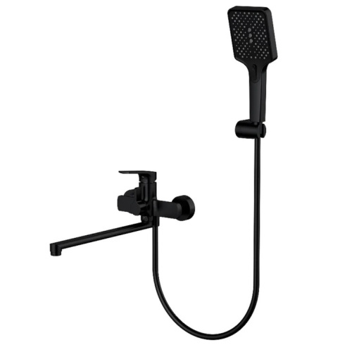 S30.22.06 Смеситель универсальный для ванны, черный Splenka