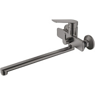 HB22533-3 Смеситель для ванны Haiba, пепельный, с аксессуарами, длинный излив