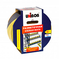 48905 Лента разметочная UNIBOB 50мм х 50м, желто-черная
