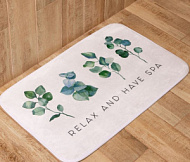 5399388 Коврик для ванной «Этель» Эвкалипт, 80×50 см, велюр