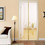 Сетка москитная `PRAKTISCHE` 0,45х2,1м-2 штуки д/дверного проема с магнит.лентами + магниты беж