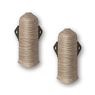 203 Угол наружный Лексида 80мм с крепежом Дуб беленый (2шт/блистер)