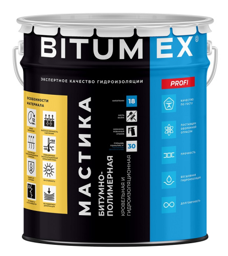 Мастика кровельная битумно-полимерная 18 кг