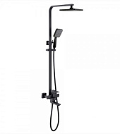 A52402-7 Душевая стойка FASHUN, черный, Тропический душ, лейка, с изливом