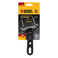 15752 Ключ разводной Denzel 135 мм, CrV, кованый, укороченная рукоятка