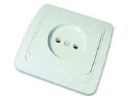 Розетка UNIVersal Валери 1-мест, скрытой проводки, 16А без заземления, белая В0022