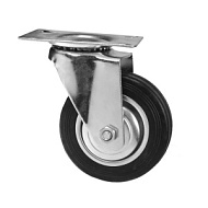Опора колесная большегрузная 100мм поворотная, платф. крепл. 70кг