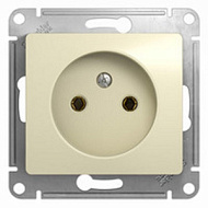 Механизм розетки 1-м СП Glossa 16А IP20 без заземл. беж. SchE GSL000241 , 275199