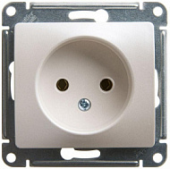 Механизм розетки 1-м СП GLOSSA 16А IP20 250В без заземл. перламутр SchE GSL000641