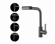 A56131-17 Смеситель для кухни Fashun с выдвижной 4 режимной лейкой, с гибким изливом