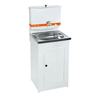 Умывальник Стац 17 л с ЭВН металл бак/нерж.мойка/тумба металл белый