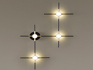 3906/14WL L-VISION ODL20 047  Настенный светильник золот/черн/металл LED 4000K 14W 220V COSTELLA