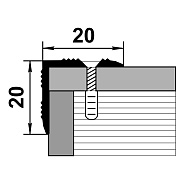 Профиль угловой ПУ 05.1350.089, клен беленый
