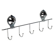 Крючок Delphinium на планке 5шт, хром, на присоске 101117