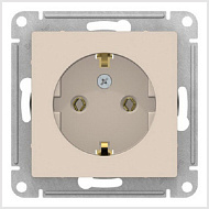 Механизм розетки 1-м СП ATLAS DESIGN с заземл. 16А беж. SchE ATN000243, 1240197