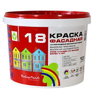 Краска Радуга 18 фасадная акриловая 3,5 кг белая