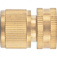 Соединитель латунный Palisad 1/2 быстросъемный  внутренняя резьба  аквастоп