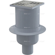 Сливной трап APV2 105*105/50 прямая подводка решетка из нерж ст, гидрозатвор мокрый