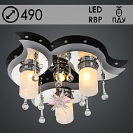 Люстра 5521/3+1 CR хром 3х40W Е14+1х35W MR11 ПДУ LED-RBP d490, 24