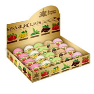 Бурлящий шар для ванны (липа, шоколад, клубника, малина, зеленый чай) 120 г