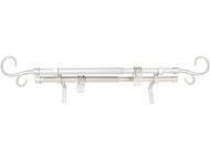 Карниз Телескопический MAGELLAN двухрядный наконечник Лоза жемчужный 160-300см