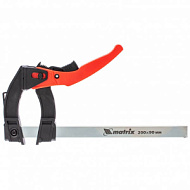 20736 Струбцина Matrix, реечная быстрозажимная, 200х90х290 мм, штанга 5х20мм