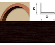 Угол арочный 20*12 Венге черный(25шт)