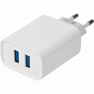 Устройство зарядное сетевое для iPhone/iPad 2 x USB 5В 2.4А бел. Rexant 16-0276