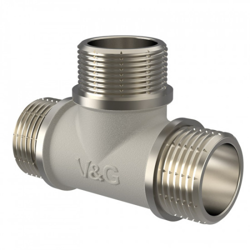 Тройник НР никель 1/2"