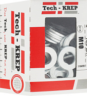 Шайба Tech-Krep DIN125а плоская оцинкованная М10 100шт/коробка