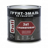 Грунт-эмаль по ржавчине 3 в 1 графитовая DALI 0.75л коричневый