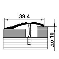 Профиль разноуровневый ПР 02.900.105 дуб арктик