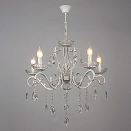 Люстра NH4455/5 WG белое золото/хрусталь 5x60W E14 d660 h850, QH21