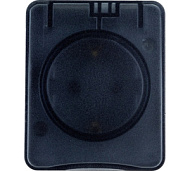 Розетка 1-м ОП Systeme Electric  Atlas Design 16А IP54 250В с заземл. защ. шторки антрацит