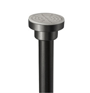 10014  Карниз для ванной Санакс Графит 130х240 см алюминиевый с усиленным креплением без колец