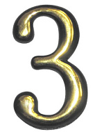 Номер дверной Trodos №3 самоклеящийся