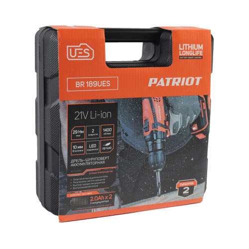 Дрель-шуруповерт аккумуляторная PATRIOT BR 189UES