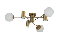 Люстра 74585/3+3 COP+WT медь/белый 3x40W E27+3x7W GU10 d800 h160, GNV24