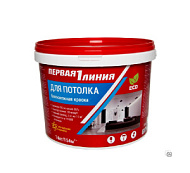 Краска "Первая линия" для потолков, акриловая, белоснежная,3,0 кг