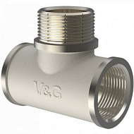 Тройник переходной ВР/НР никель 1/2"