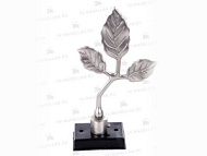 Наконечник "ЛЕВША ЛИСТОК" серебро глянец d 16 мм (2 шт)