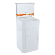 Умывальник стационарный 17 л с ЭВН металл бак/пласт мойка/тумба металл белый `PRAKTISCHE HOME`