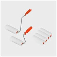 Набор "Бравый бригадир" 2 ручки+6 роликов полиакрил 100мм